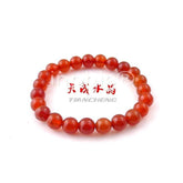 INPHIC-天然水晶 巴西紅瑪瑙圓珠手鏈 鴻運當頭 簡約經典 時尚唯美靚麗款